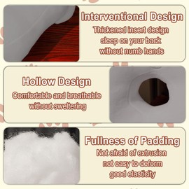 Kiswleon Office Nap Ear Piercing Pillow,Cute Ear Pillow with Hole,Pillows for Side Sleepers,Donut Pillow for Classroom Office Library Airplane