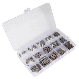 Round End Feather Key Parallel Drive Shaft Key Set, 140pcs 3mm 4mm 5mm 6mm Key Stock Assortment, Fastener Machine Industrial Fastening Connection