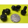 Nylon Knurled Slotted Head Thumb Screws Black 1/4-20 Thread x