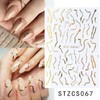 Winning Smile 6 Sheets Nail Art Decals 3D Embossed Stickers