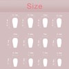 3D Flower False Nails Medium Square Press on Nails Pink