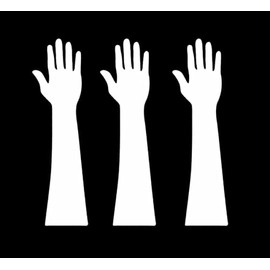 Jannat Creation Henna hand template for practice temporary tattoo mehendi heena body art, White(pack of 3)