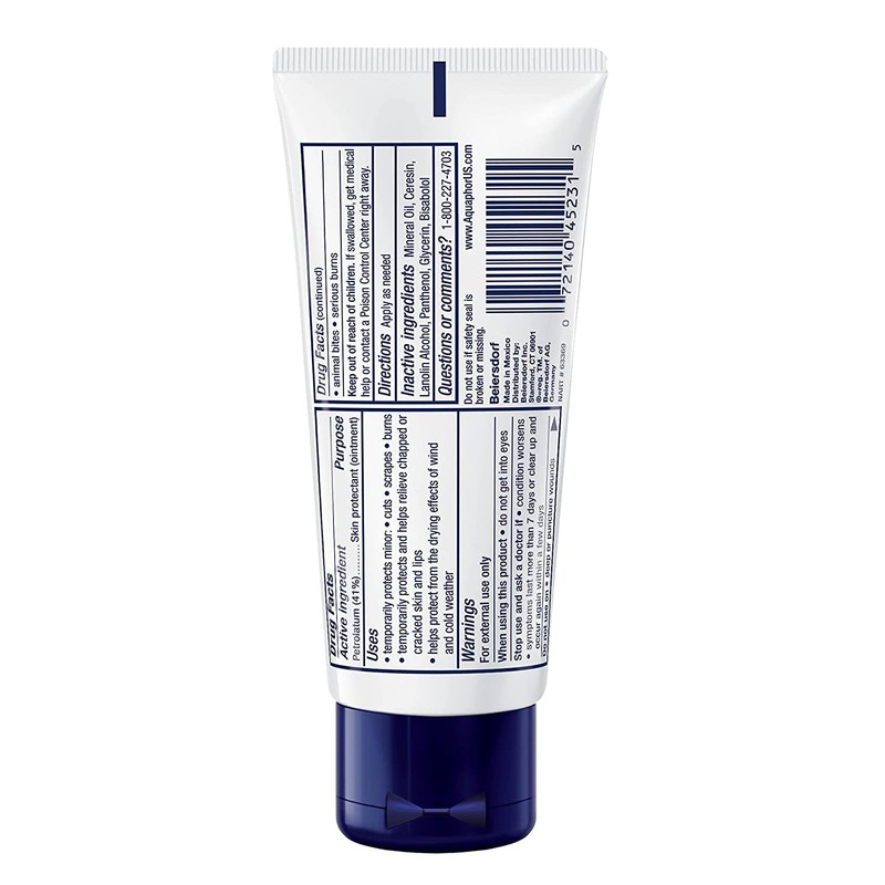 Eucerin Aquaphor Healing Ointment Dry, Cracked and Irritated Skin Protectant,