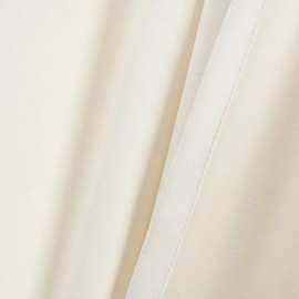 Velvet Heavyweight Rod Pocket Window Curtains, Set of 2 (52" Wx96 L) Solid Panels, Off-White