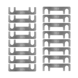 Strip Fuses Blade Fuse Strip Pack of 16 Car Fuse 30A 40A 50A 60A 70A 80A 100A 110A 125A 150A Maximum Voltage up to 32V, for Car, Motorhome (50A)