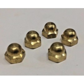 working class choppers 5 low profile BRASS ACORN NUTS 3/8"-24 harley hd chopper bobber cafe xs650 cb
