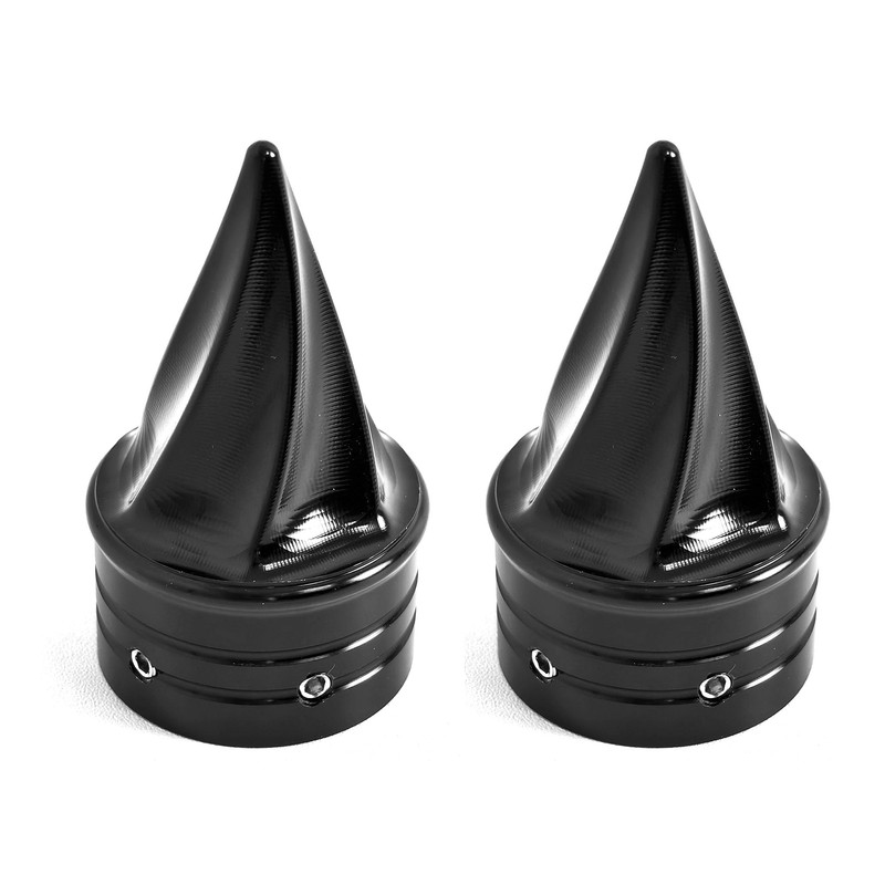 Lynlane 1 Pair Twisted Front Wheel Axle Nut Covers Conical