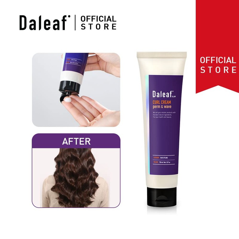 Daleaf Glam Curling Cream, 5.1 fl oz (150 ml), Glam