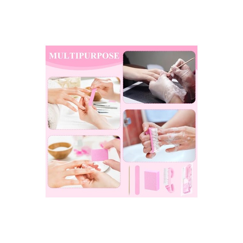 Juego de 100 juegos de manicura profesional desechables, kit básico