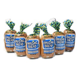 Jim's Amazing Bread - / Sliced Whole Wheat Bread 2lb / Gluten Inactive Whole Cell Wheat / 5 Grams of Fiber/ 6 All-Natural Ingredients/Healthy and Delicious – (6 Loaves)