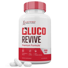 Gluco Revive Pills 688MG Glyco Support Premium Formula Gluorevive Glycogen Support Formulated Hawthorne Hibiscus Garlic Juniper Powder Olive Forskolin Green Tea Extract 60 Capsules