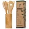 Heim.Liebe Premium Wooden Bamboo Spoon Set Including Container - Sustainable