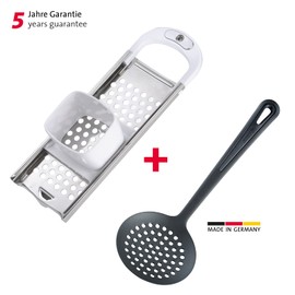 Westmark Gentle, 611222E6 Spaetzle Slicer with Dough Sledge, Button and 1 Ladle, Stainless Steel/ABS/PA, White/Silver/Black