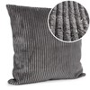 ANRO Decorative Cushion Cover Corduroy Dark Grey 50 x 50