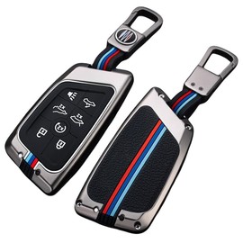 Bradegeve Key Fob Cover Case,Keychain, Metal Shell Cover Compatible for 2020 2021 2022 2023 Corvette C8