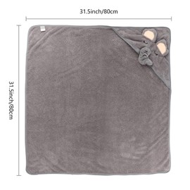 BOBOZHONG Baby Hooded Towel,Baby Bath Towel with Hood Ultra Soft Hooded Baby Towels Cute Animal Design Baby Bath Towel for Baby Boy and Girl Newborn Birthday(80 * 80cm)