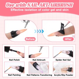 cobee 120 Pcs Nail Polish Protector for Fingers, Colour Mixture Latex Nail Polish Barrier Peel Off Skin Nail Tape, Nail Polish Accessories for Nails Stamp Nail Art Stickers(Colour mixture)