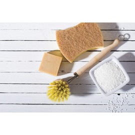 HIC Harold Import Co. Natural Bristles, Dish Washing Vegetable Scrub Brush