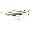 DDBESSIC Stainless Steel Bathtub Tray, Expandable Marble Bath Tray for