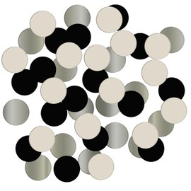 Folat 68688 Birthday Decoration Black, Cream, Champagne Gold - Confetti - Crème Noir - 14 g - A Chic and Charming Happy Birthday Decoration