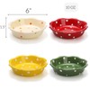 AVLA 4 Pack Ceramic Mini Pie Pans, 6 Inch Small