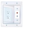 RiteAV RCA-RED USB-3 Recessed Wall Plate Cable Concealer Management Kit