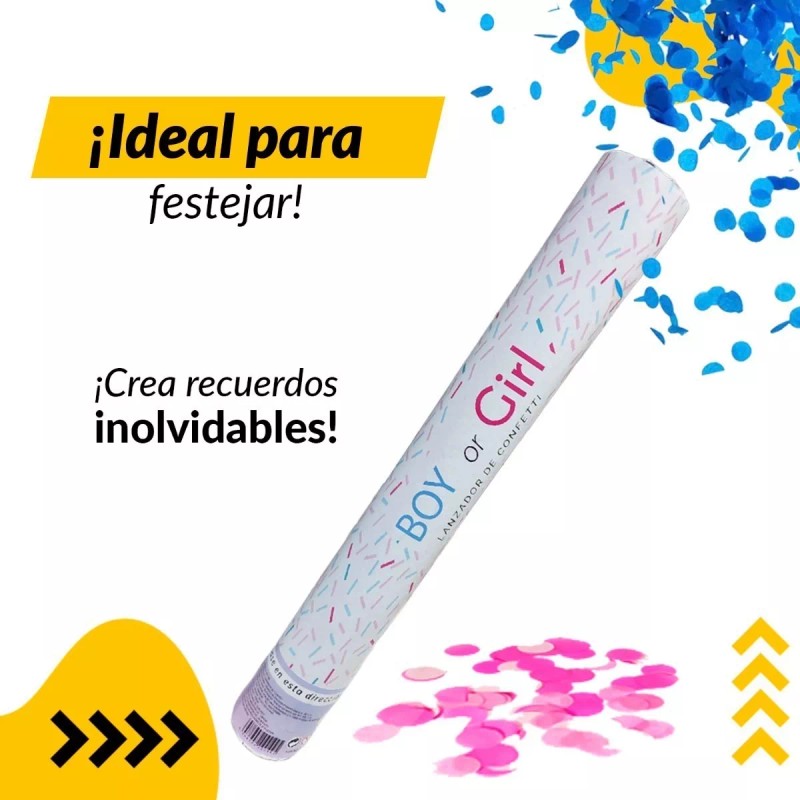Satnam Bazuca De Confeti Chico 28cm. Revelación Género Azul O