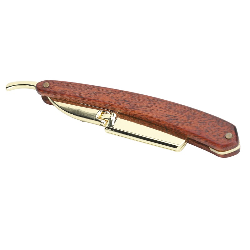 Foldable Beard Clipper Holder Wooden Handle Men Manual Beard Trimmer