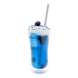 Restaurantware Durable Paper Straws Paper Drinking Straws - Metallic Ice Blue - For Holidays Birthdays Weddings Showers or Everyday - 7.8" - 100ct Box