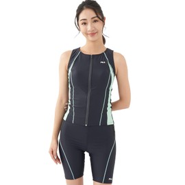 Fila 3132025 Women's Tankini Set, Full Zip Tankini, Top and Bottom Set, GMT