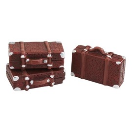 VBS Miniature Suitcase 3 Pieces Doll's House, Decoration, Suitcase, Miniature Case, Doll Accessories, Dollhouse Accessories