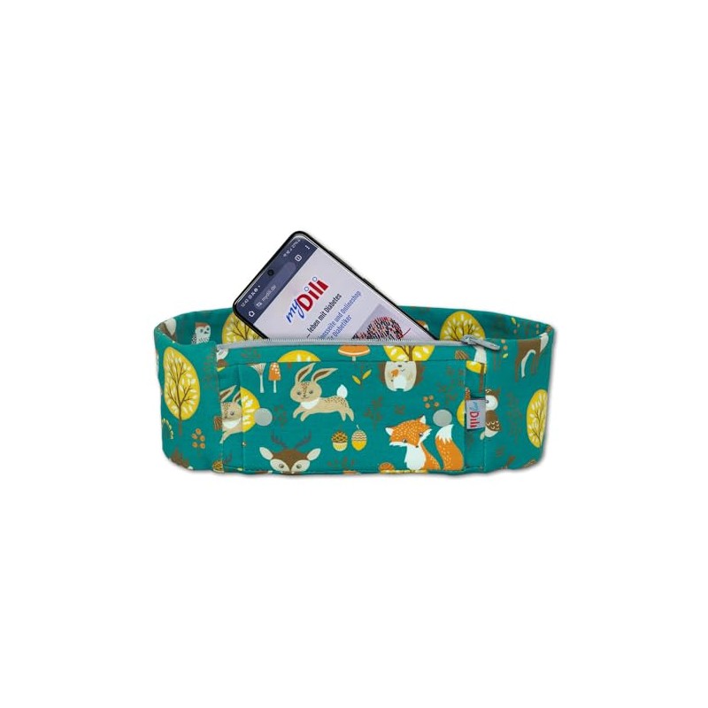 Bauchgurt Pumpentasche mit zusätzlicher Tasche für Insulinpumpen POCKET - Waldtiere