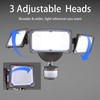 AWSENS Upgraded 3 Head LED Security Lights with Motion Sensor,