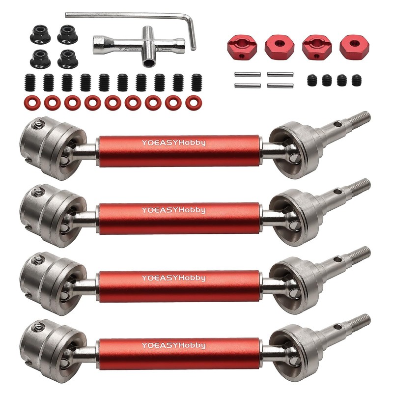 YOEASYHobby Front Rear Driveshafts Axles #45 Steel CVD Slider Drive