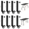 Table Leg Extender with Casters Adjustable 6.3"-7.9" Height 8 Pack