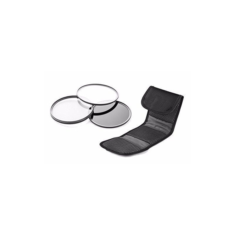 High Grade Multi-Coated, Multi-Threaded, 3 Piece Lens Filter Kit (72mm)