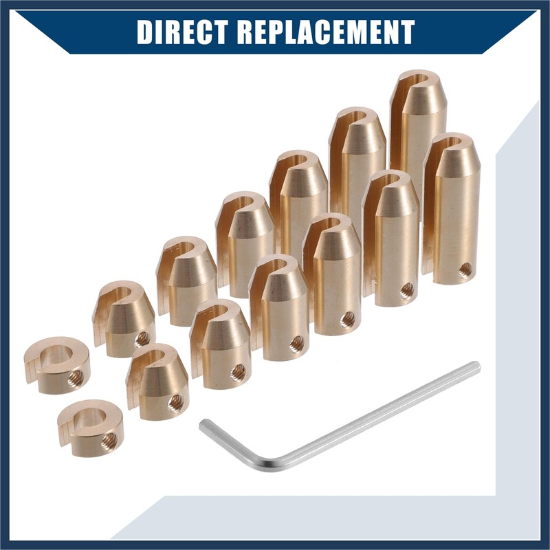 INFINAUTO Brass Wheel Spoke Balance Weights Refill / 14pcs/Set/Gold Tone