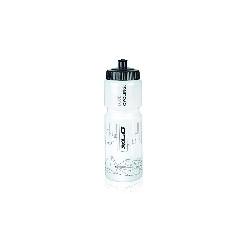 XLC Unisex - Adult Water Bottle WB-K04, Transparent White, 750