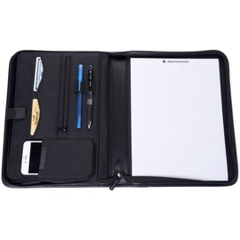 Alpine Swiss Zippered Writing Pad Business Organizer Portfolio with Tablet Sleeve Left & Right Handed