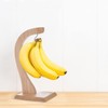 Premier Housewares 1103974 Fruit Bowl With Banana Hook Rubberwood Banana