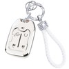 for GMC Key Fob Cover with Diamond Keychain Compatible with