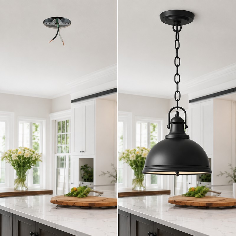 Heavy Duty Canopy Kit with 3.2FT Pendant Light Chain -