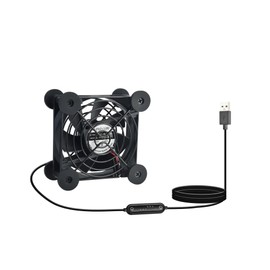 euroharry USB Quiet Fan, 6 Wind Speeds for Smart Timing Controller, Motor Moisture Resistant (IPX5) Dustproof, Wide Voltage Compatible 5-12 V Suitable (1.80 mm)