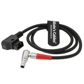 Alvin's Cables Power Cable for Teradek Bolt 500 2 Pin Rotatable 180 Right Angle Male to D TAP