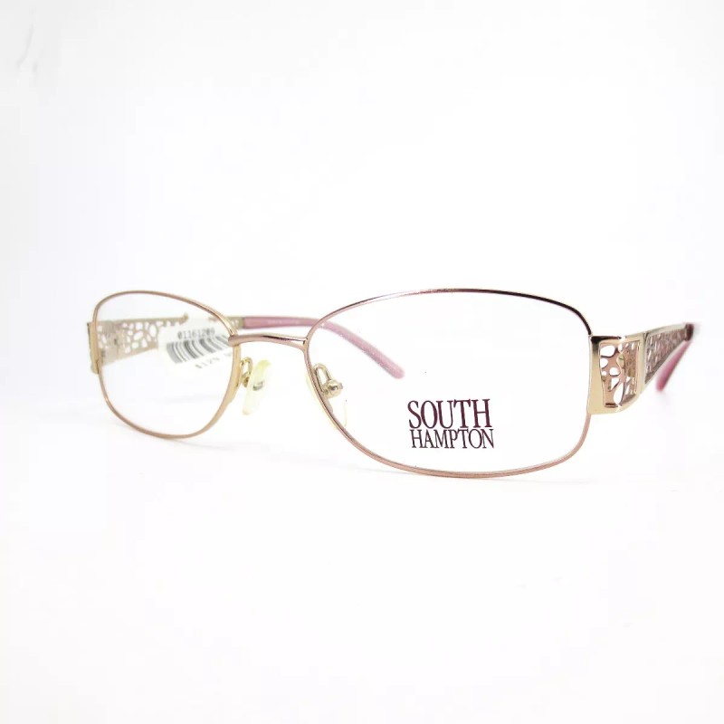 South Hampton SH 907 RO Eyeglasses Frames Pink Rectangular Full