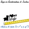 I Love My Westie Fun Waterproof Sticker - Decals for