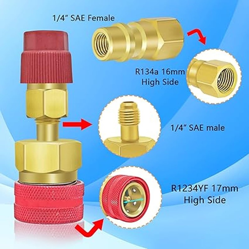 R134a to R1234yf Adapter R1234yf Adapter, R1234yf to R134a Adapter