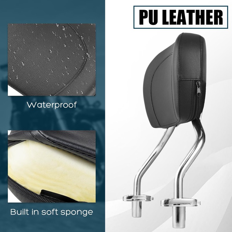 DSISIMO Detachable Passenger Backrest Sissy Bar With Back Rest Pad