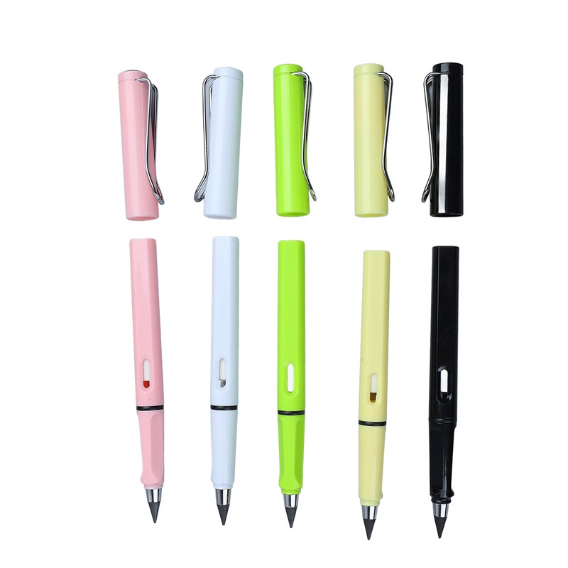 12pcs Inkless Pencil Fluency Writing Wide Pen Clip Reusable Everlasting