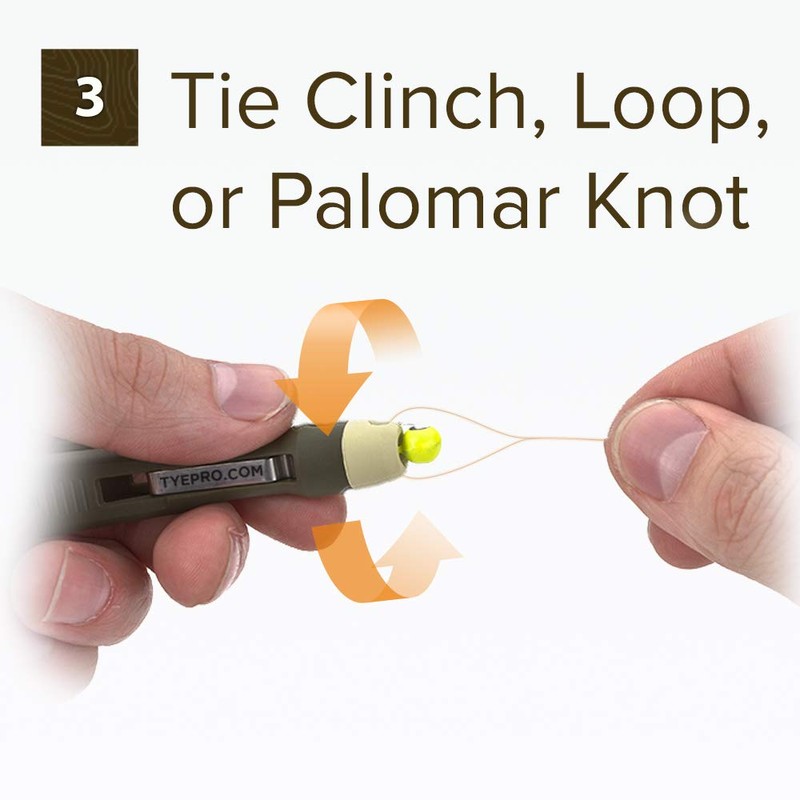 TYEPRO Fly & Ice Fishing Knot Tying Tool, Fly/Jig/Hook (2-Pack)